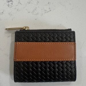Beautiful Black and Brown Woven Wallet